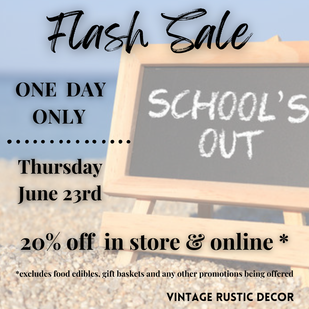 FLASH SALE Today Only - Thursday June 23rd – Vintage Rustic Decor