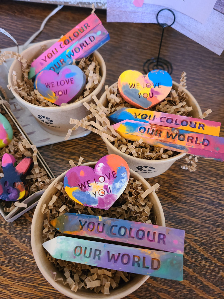 Say It With Crayons Vintage Rustic Decor