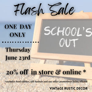 FLASH SALE Today Only - Thursday June 23rd