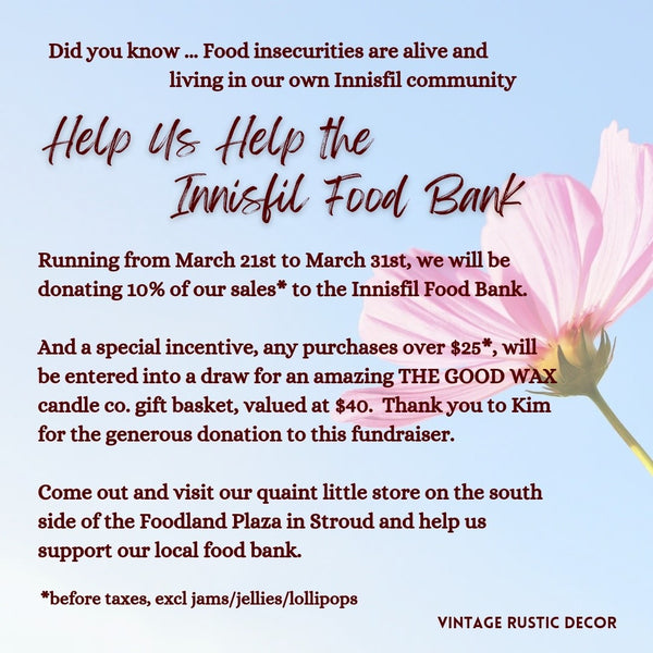 Innisfil Food Bank Fundraiser - March 21st to March 31st