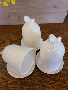 Small Ceramic Butter Dishes with Cloches