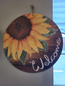 Round Metal Themed Wall Signs