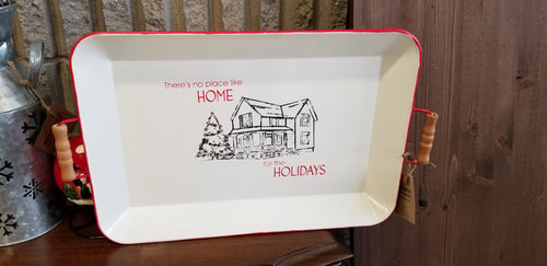 There's No Place Like Home Christmas Tray