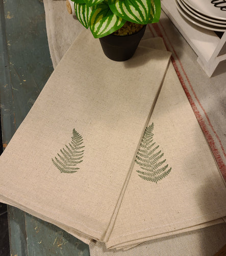 Fern Natural Linen/Cotton Tea Towels