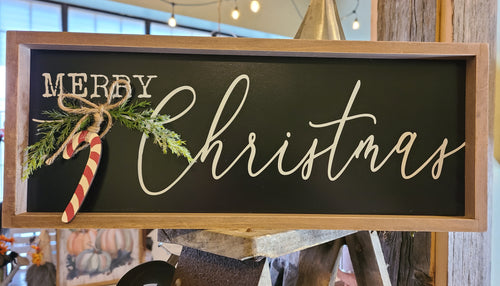 Merry Christmas Framed Wall Sign