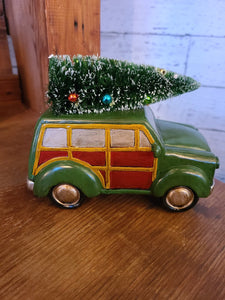 Station Wagon with Christmas Tree