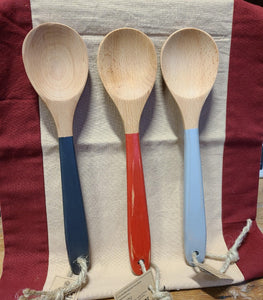 Colourful Wooden Cooking Spoons - Round